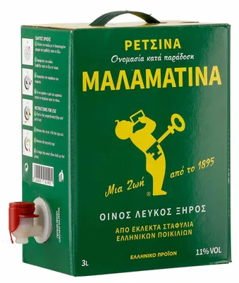Produktbild von Retsina Malamatina 3,0l Bag-in-Box