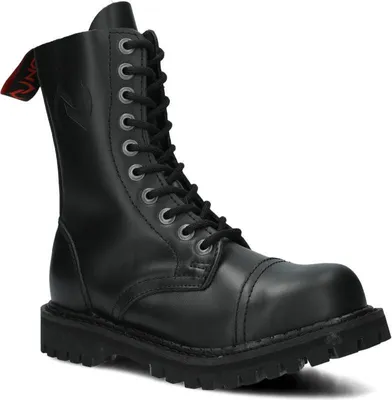 Produktbild von NAGABA Stahlkappenschuhe Damen Herren Stiefel 10-Loch - Leder - Schwarz - 48