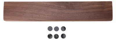 Zdjęcie produktu dla Podkładka pod nadgarstki z drewna orzechowego do klawiatur 104-klawiszowych, ergonomiczna powierzchnia pod dłoń, antypoślizgowa, wygodna podczas pisania, grania, 17,32 cm