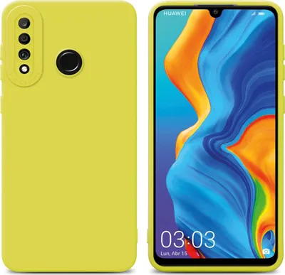 Obrázek produktu pro Cadorabo Case for Huawei P30 LITE Protective Cover in Yellow TPU Silicone Etui Case Kryt mobilního telefonu