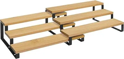 Productafbeelding van Famanu kruidenrek met 6 planken - bamboe en staal