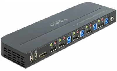 Immagine prodotto di Delock DisplayPort 1.4 KVM Switch 8K 30 Hz mit USB 3.0 und Audio (11484)