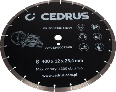 Zdjęcie produktu dla Tarcza diamentowa Cedrus przecinarka spalinowa CEDPC400-94 720304