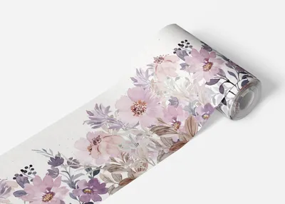 Productafbeelding van AG Design zelfklevende rand Violette aquarelbloem, AWB 8482 | Waterbestendig