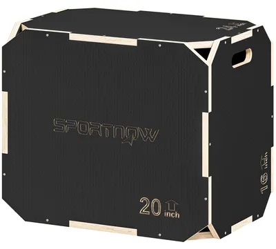 Produktbild von SPORTNOW 3-in-1 Plyo Box Plyometrische Sprungbox mit 3 Sprunghöhen Griffen
