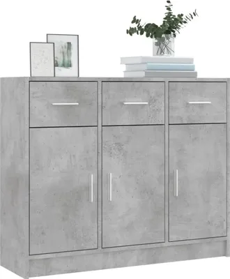 Immagine prodotto di vidaXL Credenza grigio cemento 91x28x75 cm materiale a base di legno