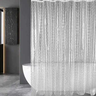 Produktbild von Famanu Duschvorhang 3D-Mosaik - schimmelresistent - transparent