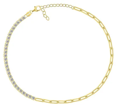 Produktbild von Funkelndes vergoldetes Armband mit Zirkonen BRC68Y