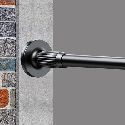 Immagine prodotto di Tirante per tende telescopico, senza necessità di foratura, da 80 a 165 cm, colore nero opaco, estensibile