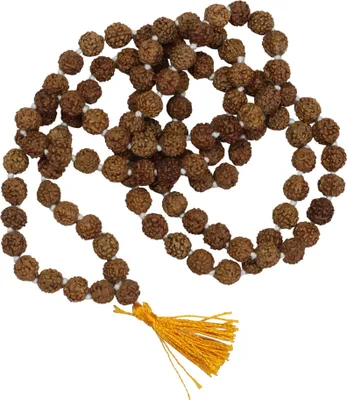 Produktbild von Gebetskette Mala Kette Rudraksha Perlen Modell 03 5 Mukhi braun Halskette Meditationskette