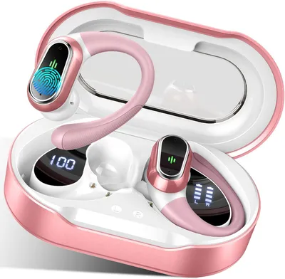 Produktbild von Bluetooth Kopfhörer Kabellos mit Bluetooth 5.4, 50 Std Akku, In-Ear Ohrhörer mit 4 ENC Mikrofonen, IP7 Wasserdicht, LED Display