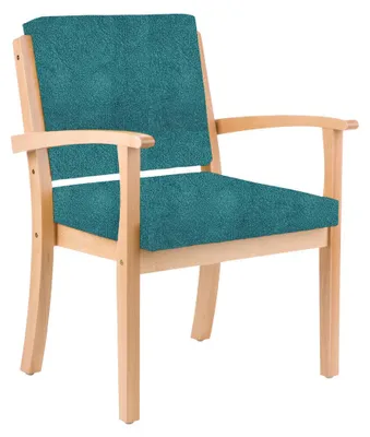 Produktbild von Esszimmerstuhl Schwergewichtige mit Armlehnen 250kg Alexander XXL Adipositas.Color:Clean-Stoff Sensa Creme