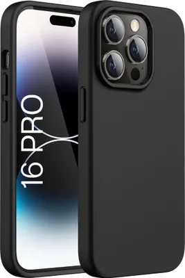 Immagine prodotto di Custodia nera per iPhone 16 PRO - Custodia per cellulare Custodia protettiva antigraffio ultrasottile Phonillico®