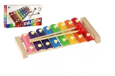 Produktbild von Xylophon Holz/Metall 24 cm mit Schlägeln