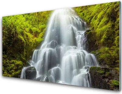 Produktbild von Acrylglasbilder 100x50 Wandbild Druck Wasserfall Natur