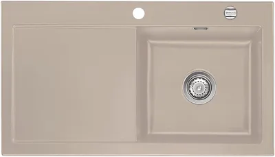 Produktbild von Flächenbündige Spüle MERA 90 F in FANGO mit Becken rechts und Excenterbedienung