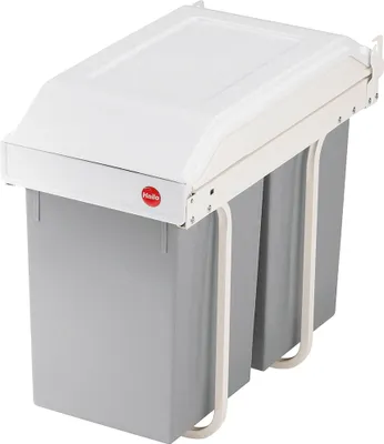 Image de Hailo 3659-001 Multi-Box Duo L Inbouw Afvalbak 2x14L Wit/Zilver