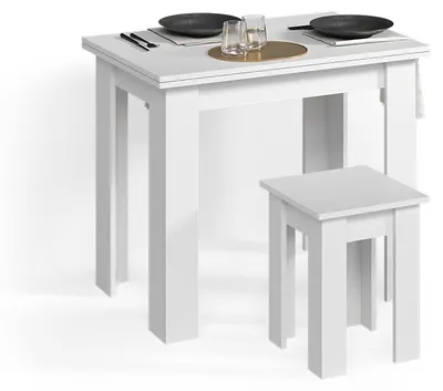 Immagine prodotto di Tavolo da pranzo con sedia Livinity Tiberio Bianco 90 x 60 cm, Model 58912