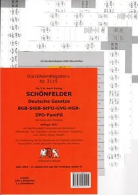Image de DürckheimRegister® HABERSACK (2023) Gesetze und §§