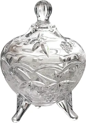 Produktbild von Glasdose auf Füßchen 10cm rund Florencia