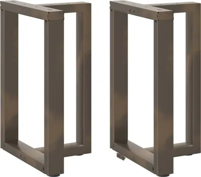 Obrázok produktu pre Nohy k jedálenskému stolu v tvare T, 2 ks, čierne, 50x35x(72-73) cm, oceľ