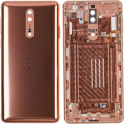 Produktbild von Gehäuse Rückseite für Nokia 8, Gold