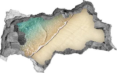 Produktbild von Selbstklebender Loch-3D-Aufkleber 95x73 cm Wellen am Strand