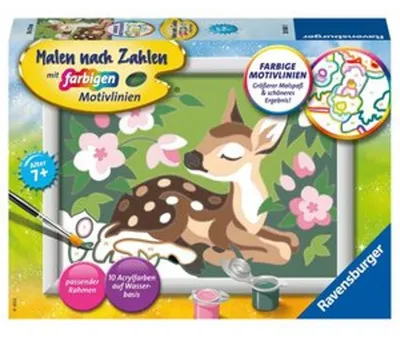 Immagine prodotto di Ravensburger Malen nach Zahlen Kleines Reh, Mal-Set für Kinder, 20060