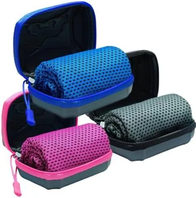 Produktbild von 3 Stück Kühlendes Handtuch, 30x80cm Kühltuch Mit Aufbewahrungsbox Sporthandtuch Kühlhandtuch Cool Towel Für Fitness, Yoga, Sport, Golf