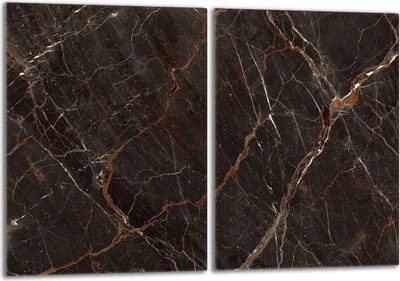 Produktbild von Herdabdeckplatten Set 2x40x52 cm Glaskeramikkochfeld Abdeckung Glas Spritzschutz, Marmor Braun