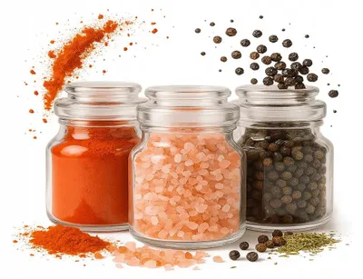 Obrázok produktu pre 12 kusov sklenených nádob, vhodné na skladovanie, korenie, sviečky, objem 205 ml