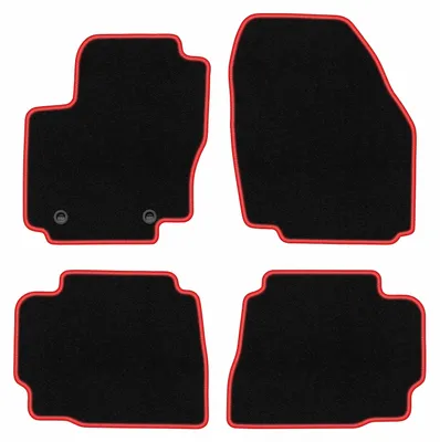 Obrázok produktu pre Velúrové autokoberce pre: Ford Mondeo MK4 2007-2012 liftback, sedan, kombi čierno-červené