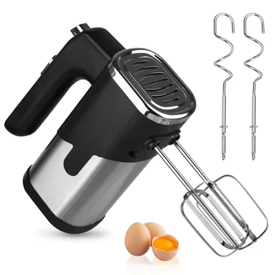 Handmixer 800 W, 5 Stufen, 2 Rührbesen + 2 Knethaken