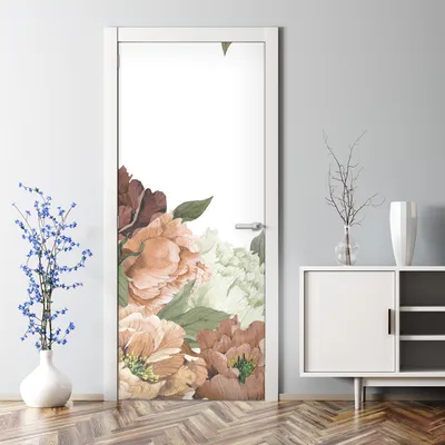 Produktbild von Dekorative Türposter Klebefolie selbstklebend Wandaufkleber Blatt Nachtblume 70 x 200 cm