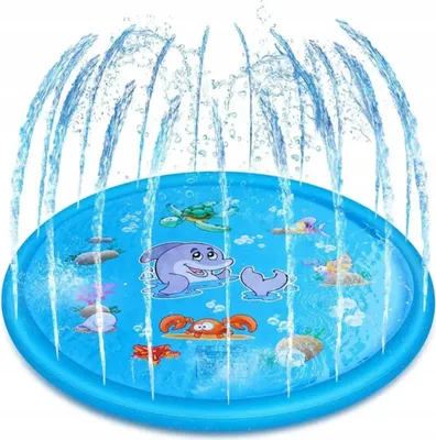 Zdjęcie produktu dla Brodzik mata wodna fontanna zraszacz delfin 100 cm