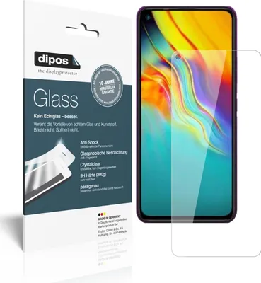 Produktbild von 2x Schutzfolie für Infinix Hot 9 Pro - Anti-Shock 9H Folie dipos Glass Kunststoffglas