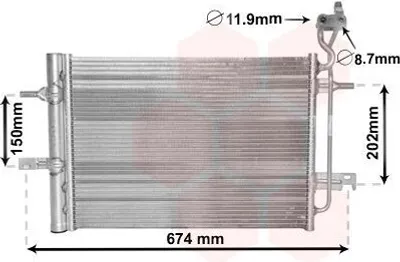 Produktbild von VAN WEZEL 37005620 Kondensator Klimaanlage Klimakondensator für OPEL Meriva A (X03) +Trockner