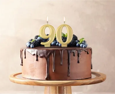 Immagine prodotto di Candela per torta numero 9 oro metallizzato 8 cm