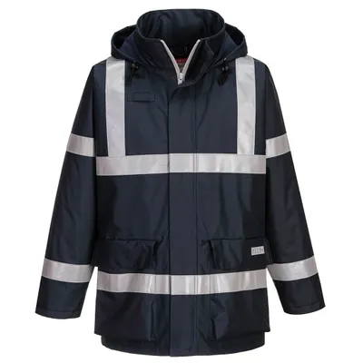 Produktbild von Portwest S785 Bizflame Regenjacke, antistatisch + flammresistent Navy Gr. M