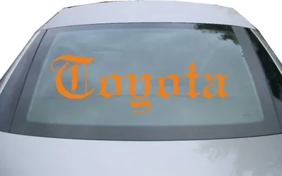 Produktbild von Indigos UG - Aufkleber Heckscheibe & Motorklappe DE6894 - orange - 600x195 mm - Coyota - Auto Scheiben Fenster Heckklappe Tuning Racing JDM - Die cut