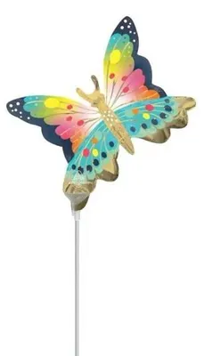 Image de Ballon en aluminium coloré en forme de papillon - Anagram