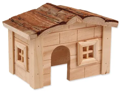 Obrázok produktu pre SMALL ANIMALS drevený domček 20,5 x 14,5 x 12 cm 1 ks