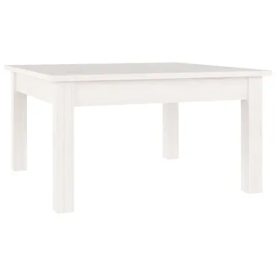Image de vidaXL Table basse blanche 55x55x30 cm pin massif