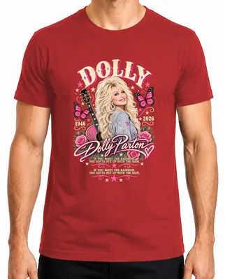 Produktbild von Dolly Parton In Loving Memory 1946 2026 Country Musik Legende RIP Herren T-Shirt, Rot, L