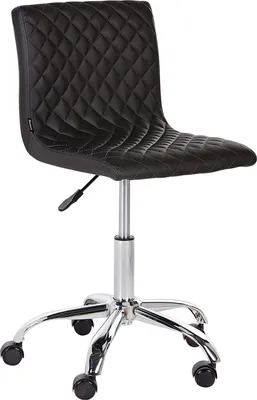 Produktbild von BELIANI Bürostuhl Schwarz Kunstleder Gesteppt Höhenverstellbar Drehbar ohne Armlehnen für Home Office Büro Arbeitszimmer Wohnzimmer Drehstuhl