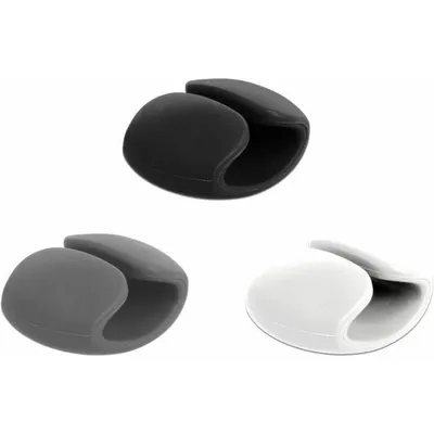 Produktbild von DeLOCK 18302, Kabelhalter, Tisch/Bank, Thermoplastische Polyurethane (TPU), Schwarz, Grau, Weiß