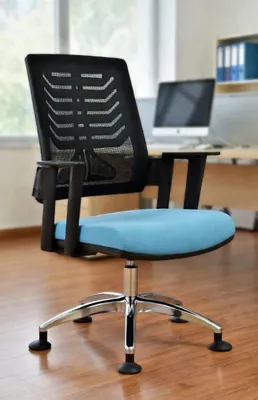 Produktbild von Höhenverstellbarer Bürostuhl mit ergonomischer Rückenlehne und stabilem Design, KI-generiertes Bild