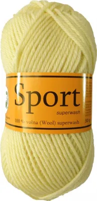 Produktbild von 50g Strickgarn Super Wash Sport Premium, 100% Wolle, Farbauswahl, Farbe:gelb