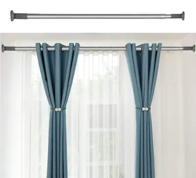 Produktbild von Verstellbare Gardinenstange aus Edelstahl, 92-127 cm