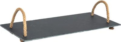 Produktbild von Argon Ta Serviertablett aus Schiefer mit Seilgriffen - 40 x 20 cm